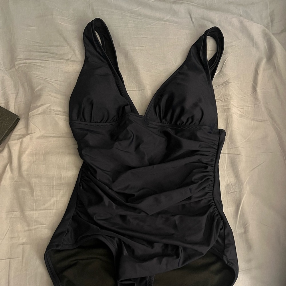 J.crew v neck ruched swimsuit one piece